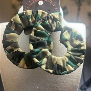 Camouflage Hoop Earrings
